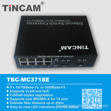 10/100/1000m Ethernet Switch Ethernet Switch with 8 RJ45 Ports